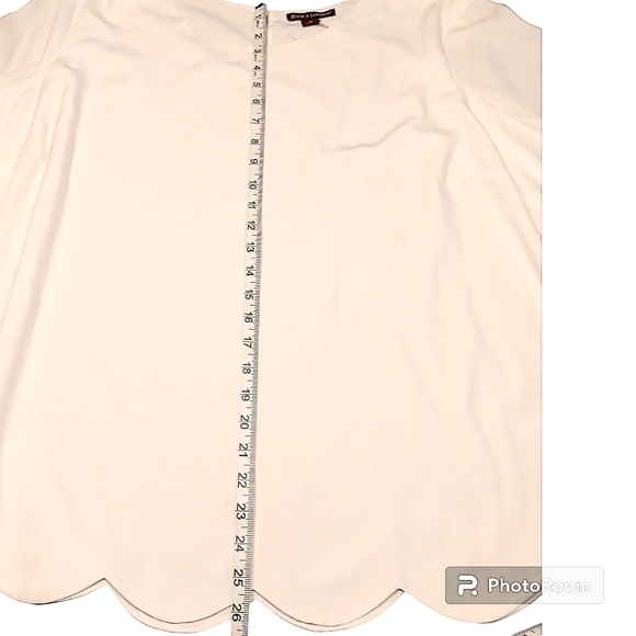 Jessica London vintage Women's Plus Size White Blouse with Scalloped bot… - Picture 7 of 11